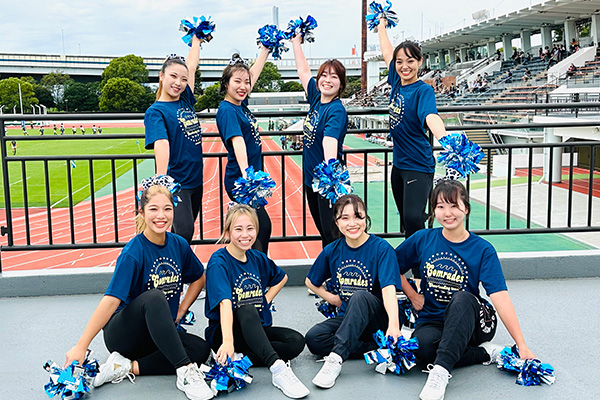 社会人ラグビーチームBIG BLUES応援パフォーマンス at江戸川陸上競技場